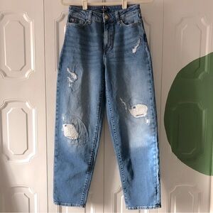 Tommy Hilfiger high rise balloon distressed jeans